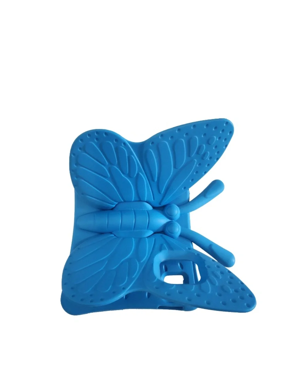 Blue Butterfly Kids iPad Case with Built-In Stand